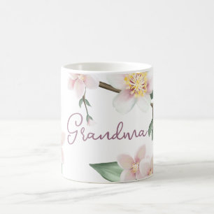 Aquarell Apfelblüten Oma Kaffeetasse