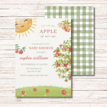 Aquarell-Apfelgarten-Baby-Shower