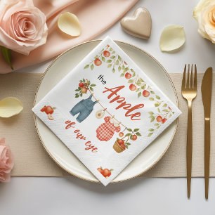 Aquarell-Apfelplantage-Baby-Shower-Servietten Serviette