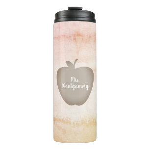 Aquarell  Apple-Lehrer Thermosbecher