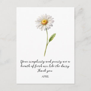 AQUARELL APRIL-GESCHENKBLUME POSTKARTE