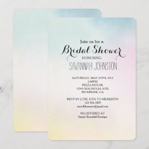 Aquarell Aqua Rosa Gelbe Gefärbte Krawatte Brautpa Einladung