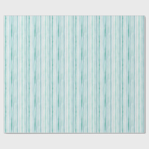 Aquarell-Aqua-Vertikalstreifen-Muster Küste Geschenkpapier