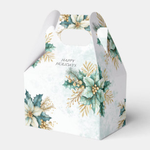 Aquarell Aquamarin Blumenweihnachtsfest Geschenkbo Geschenkschachtel