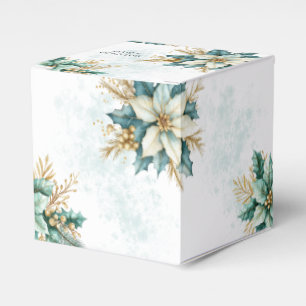 Aquarell Aquamarin Blumenweihnachtsfest Geschenkbo Geschenkschachtel