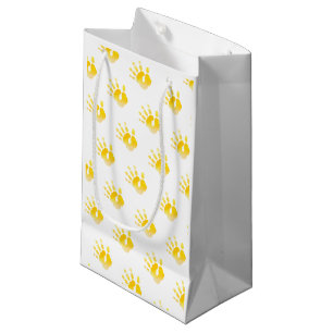 Aquarell Art Handprint Baby Yellow Unisex Sweet Kleine Geschenktüte