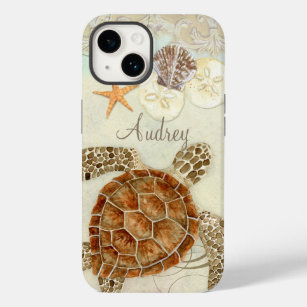 Aquarell Art Sea Turtle Coastal Beach Muscheln Case-Mate iPhone Hülle