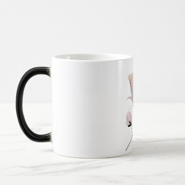 Aquarell Atemberaubendes Blumendesign Tasse (Links)