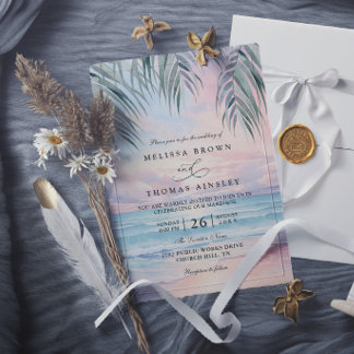 Aquarell auf der eleganten modernen Hochzeit am St Einladung