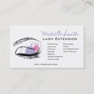 Aquarell-Auge-Wimpern Wimpernverlängerung-Icon Visitenkarte