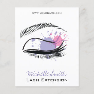 Aquarell-Augen-Wimpern Wimpernverlängerungssymbol Flyer