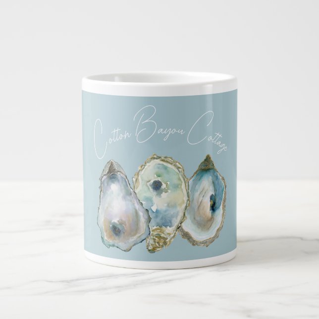 Aquarell-Auster Jumbo-Tasse (Vorderseite)