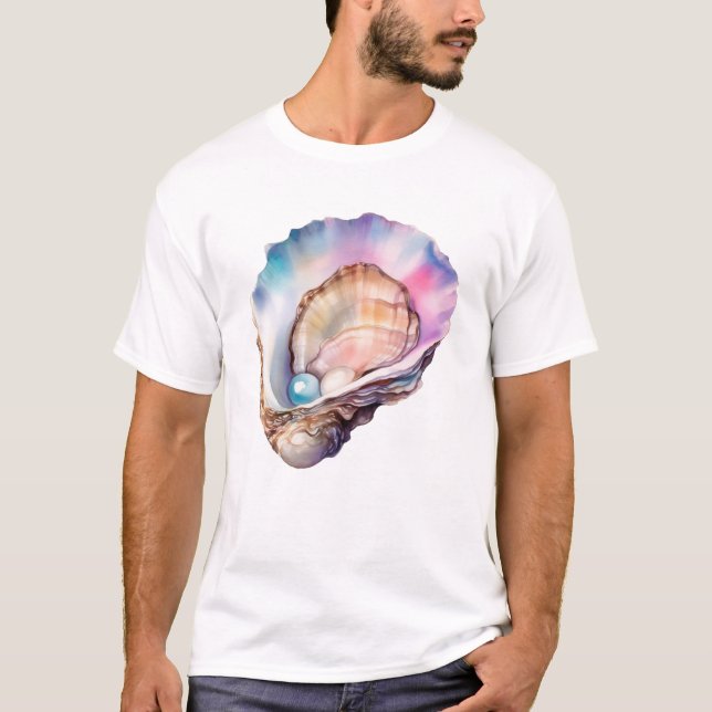 Aquarell-Auster T-Shirt (Vorderseite)