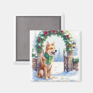 Aquarell Australischer Kelpie Landtor Magnet