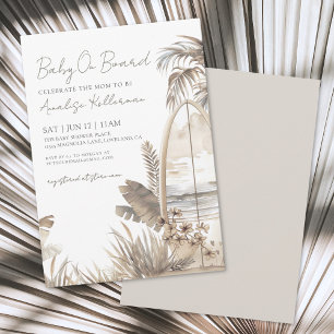 Aquarell Baby an Bord Strand-Baby-Party Einladung