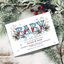 Aquarell-Baby Es ist kalt draußen Junge Baby-Party