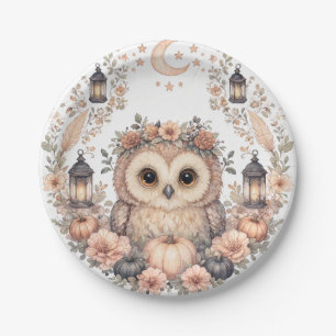 Aquarell-Baby-Eule-Party-Teller Pappteller