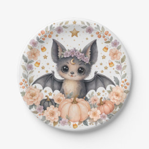 Aquarell-Baby-Fledermaus-Party-Teller Pappteller