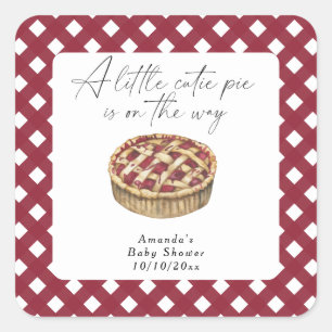 Aquarell-Baby-Party "kleiner Süßer"  Quadratischer Aufkleber
