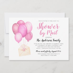 Aquarell-Baby-Shower per Post auf Distanz Einladung