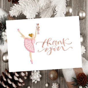Aquarell-Ballerina-Nussknacker-Dankeskarten Dankeskarte