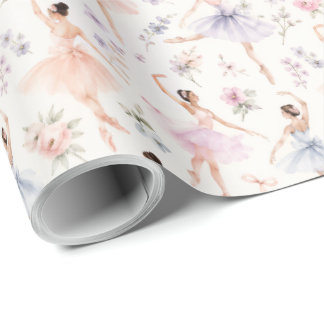 Aquarell-Balletttänzerin-Geschenk Geschenkpapier