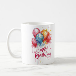 Aquarell-Ballons Alles Gute zum Geburtstag Elegant Kaffeetasse