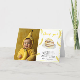 Aquarell-Bananen Geburtstags Dankeschön Dankeskarte