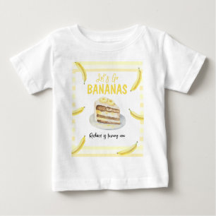 Aquarell-Bananenkuchen-Geburtstagsfeier Baby T-shirt