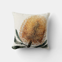 Aquarell-Banksia-Blumen-Botanische Kunst Kissen