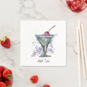 Aquarell-Bar-Party-Cocktail Serviette