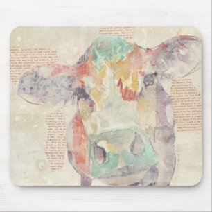 Aquarell-Bauernhof-Collagen-Kuh Mousepad