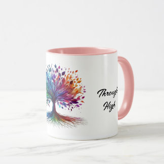 Aquarell-Baum des Lebens Inspirierend Tasse