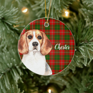 Aquarell Beagle Dog Personalisiert Keramik Ornament
