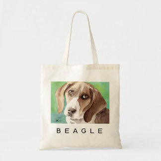 Aquarell-Beagle-Porträt Tragetasche