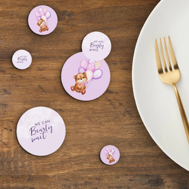 Aquarell Bearly Wait Baby Dusche Konfetti (Von Creator hochgeladen)