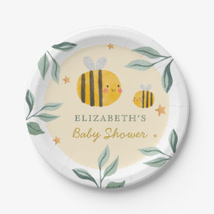 Aquarell Bee Honey Sweet Baby Dusche Pappteller