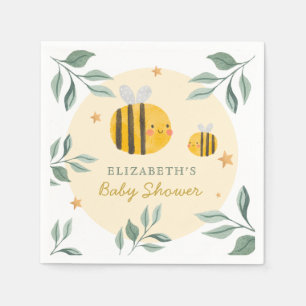 Aquarell Bee Honey Sweet Baby Dusche Serviette