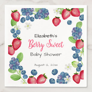 Aquarell-Beeren-süße-Baby-Party-Servietten Serviette