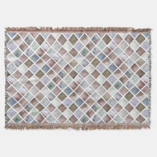 Aquarell Beige und graue Quadrate Decke