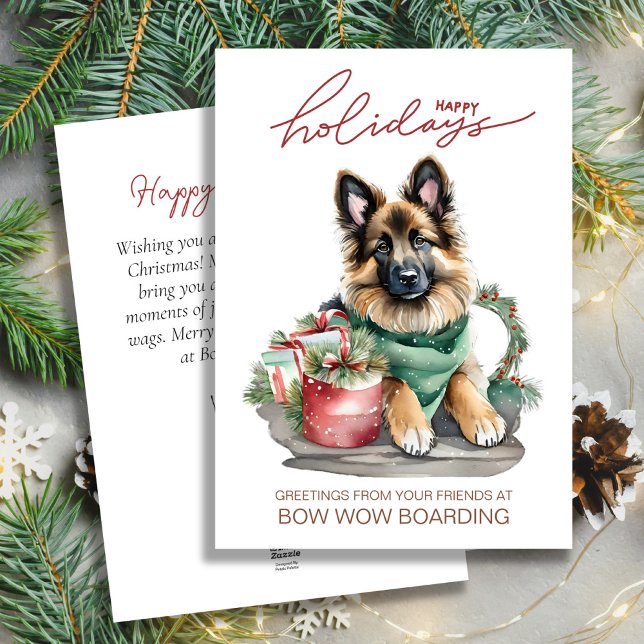 Aquarell Belgische Tervuren Weihnachtsunternehmen Feiertagskarte (Von Creator hochgeladen)