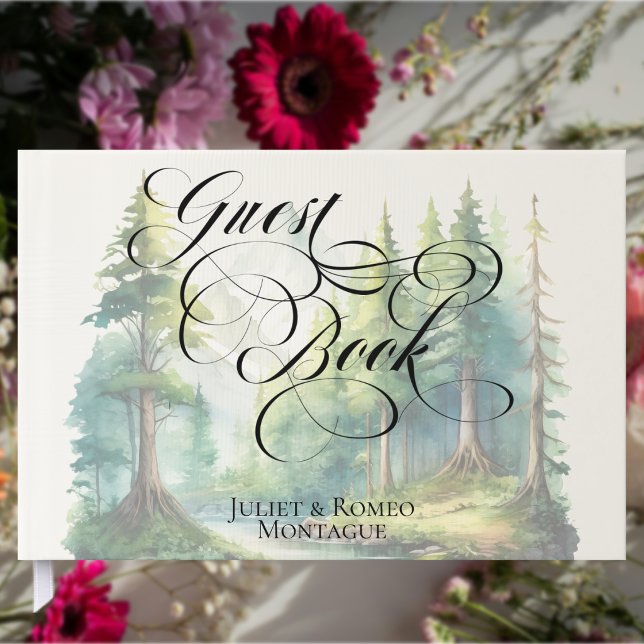Aquarell-Berge-Hochzeit Gästebuch (Von Creator hochgeladen)