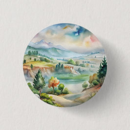 Aquarell-Berglandschaft Button