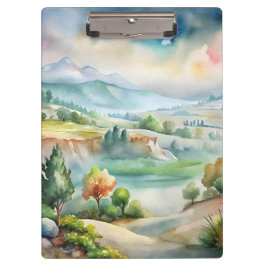 Aquarell-Berglandschaft Klemmbrett