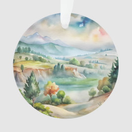Aquarell-Berglandschaft Ornament