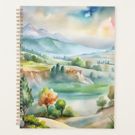 Aquarell-Berglandschaft Planer