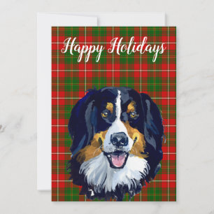 Aquarell Berner Sennenhund individuell Feiertagskarte
