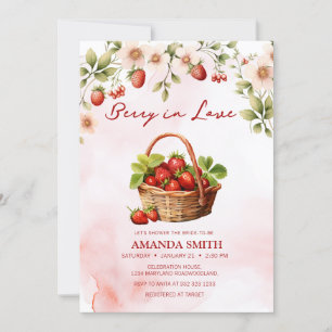 Aquarell Berry in Liebe Bridal Dusche Einladung