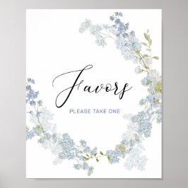 Aquarell bevorzugt Blaublüten Delphinium blüht Bab Poster