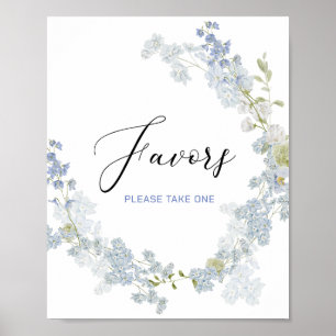 Aquarell bevorzugt Blaublüten Delphinium blüht Bab Poster